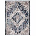 Pisos 8 x 11 ft. Montreal Medallion Area Rug - Navy PI2842738